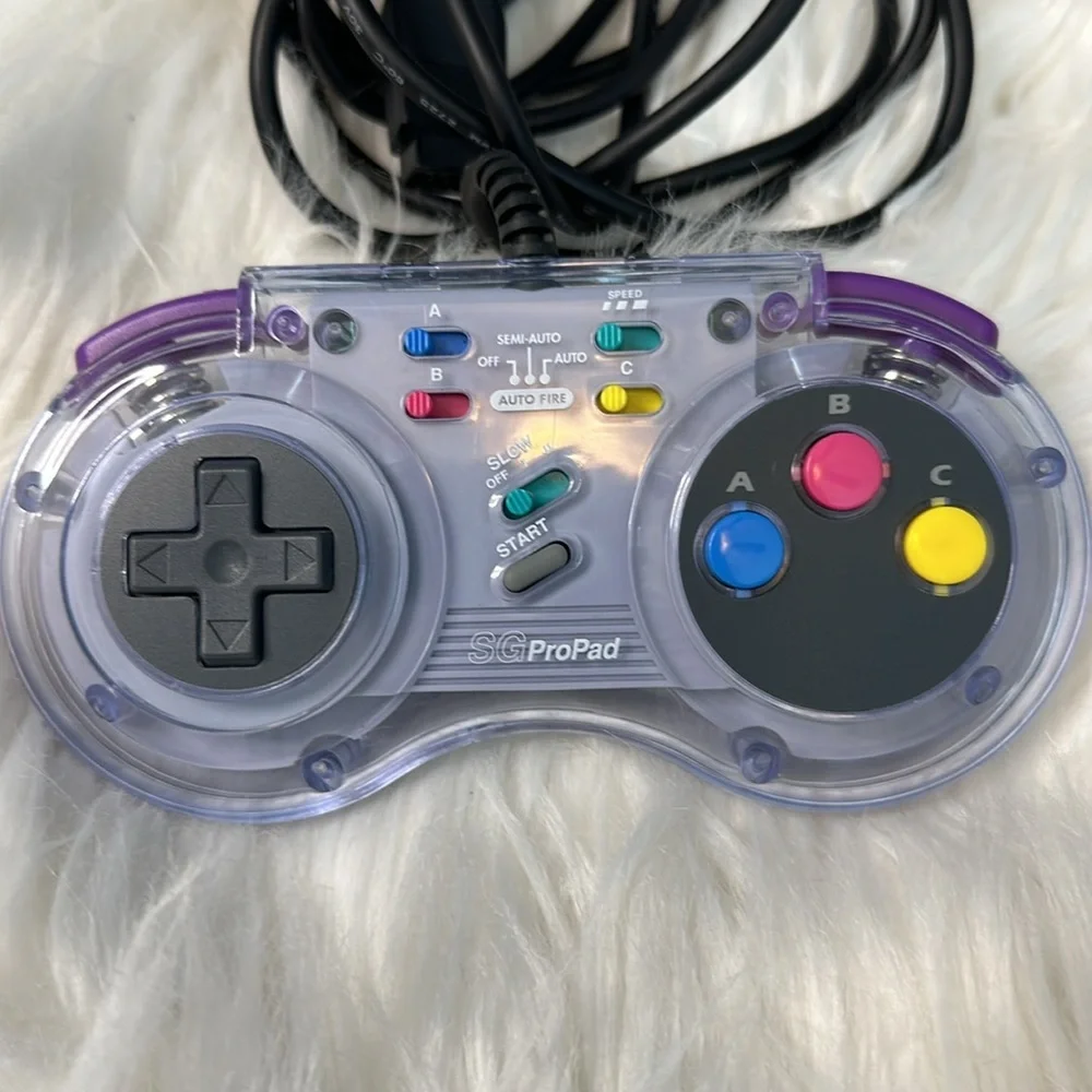 Sega Genesis ProPad Clear Retro Game Controller 1990s Video Games